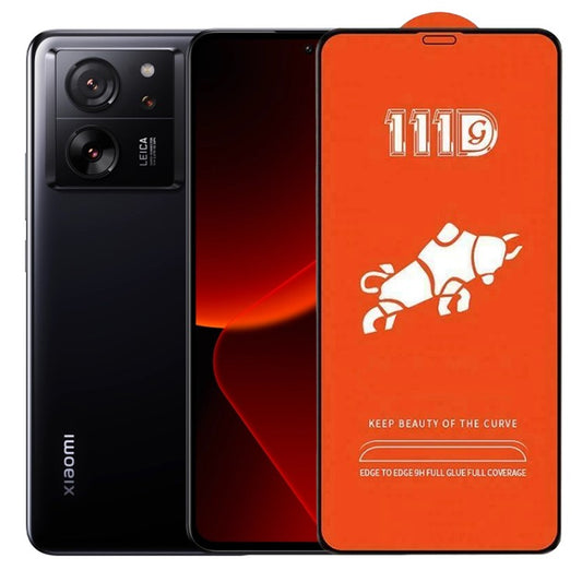 Folie Sticla Securizata pentru Xiaomi 13T Pro, Flippy, Sticla de Protectie Compatibila cu Xiaomi 13T Pro, Full Cover 111D, HD, Margini Negre, Transparenta