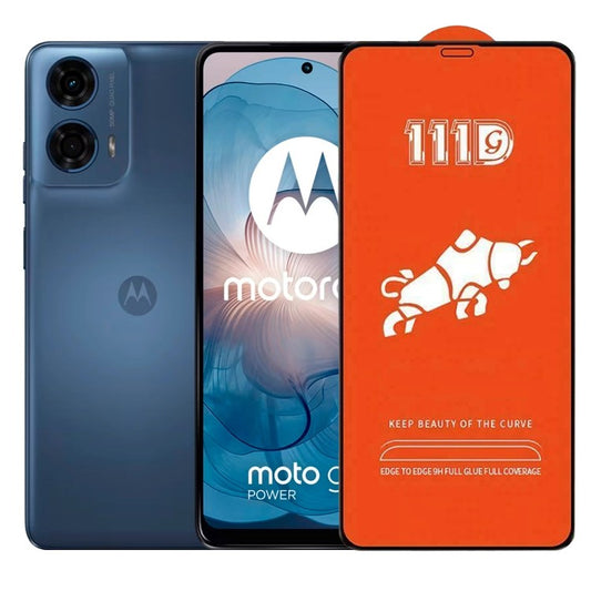 Folie Sticla Securizata pentru Motorola Moto G24, Flippy, Sticla de Protectie Compatibila cu Motorola Moto G24, Full Cover 111D, HD, Margini Negre, Transparenta